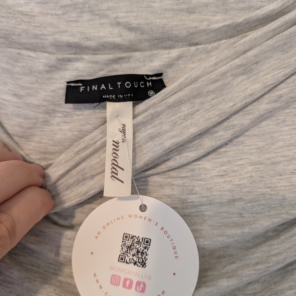 NWT Final Touch Light Gray Romper - Picture 3 of 5